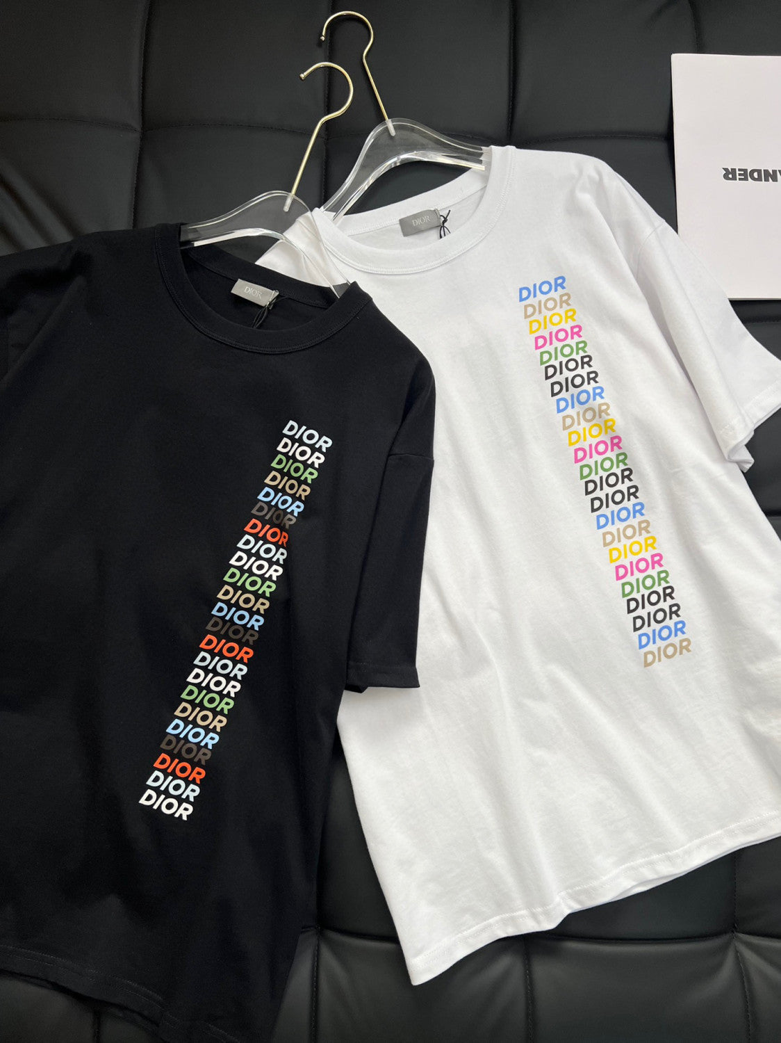 Dior Men's Summer Colorful Letter Short Sleeve Loose Fit T-Shirt #97256