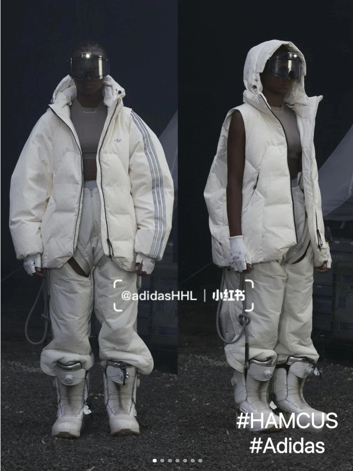 Adidas Originals x HAMCUS Hooded Long Sleeved Down Jacket #21976