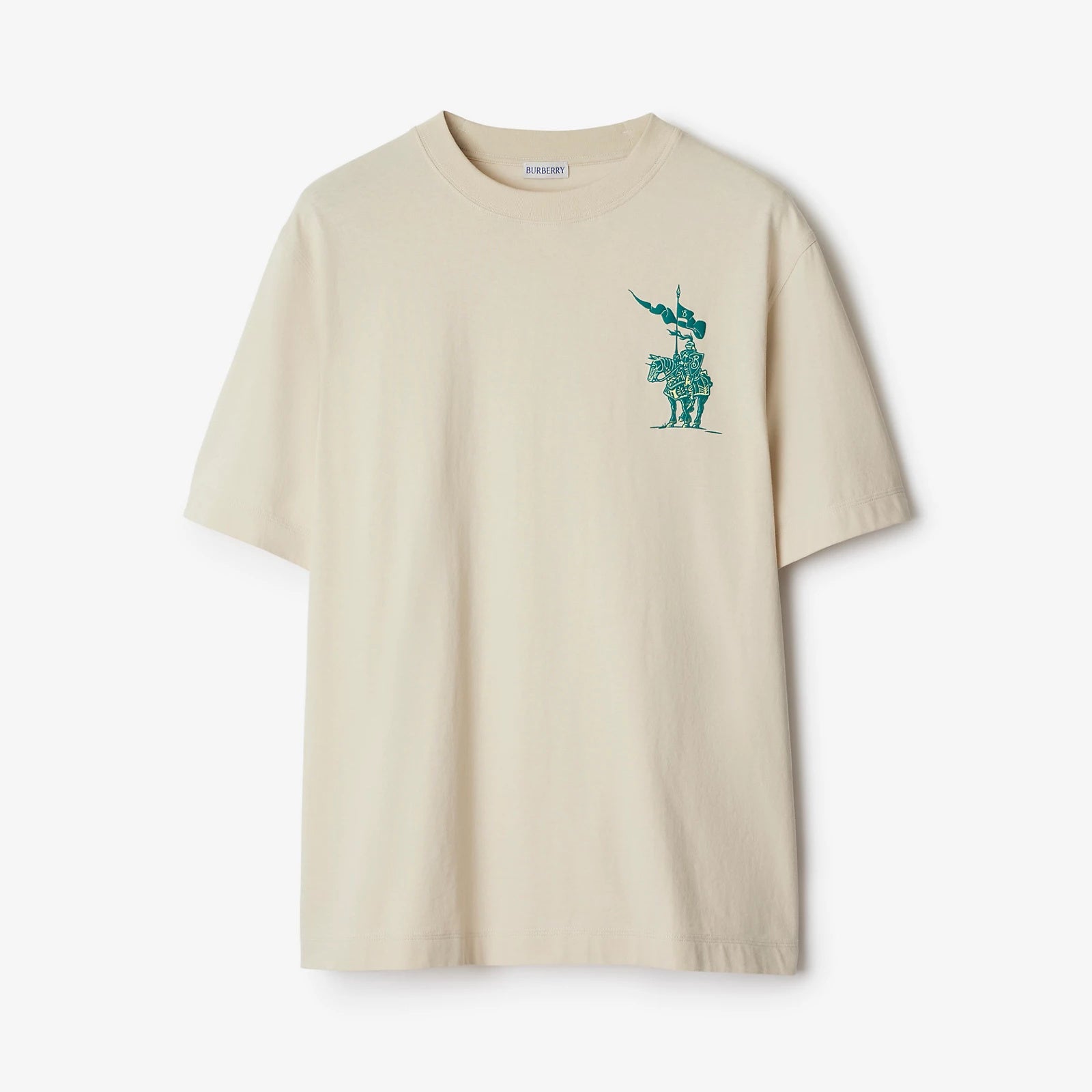 Burberry Men's Summer Knight Print Solid Color Cotton Round Neck Casual T-shirt #75516