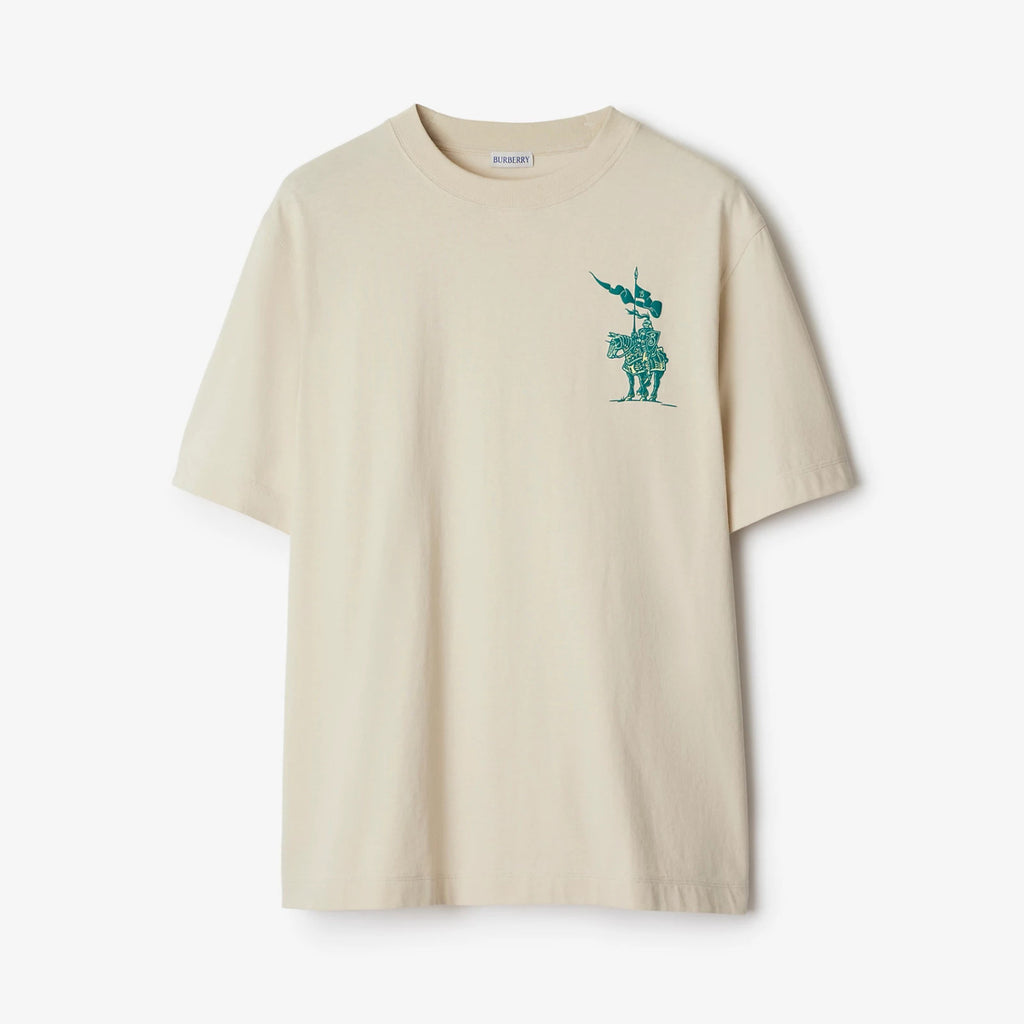 Burberry Men's Summer Knight Print Solid Color Cotton Round Neck Casual T-shirt #75516