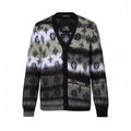 Louis Vuitton Men's Fall And Winter Black And White Jacquard Long Wool Sweater Cardigan#286539