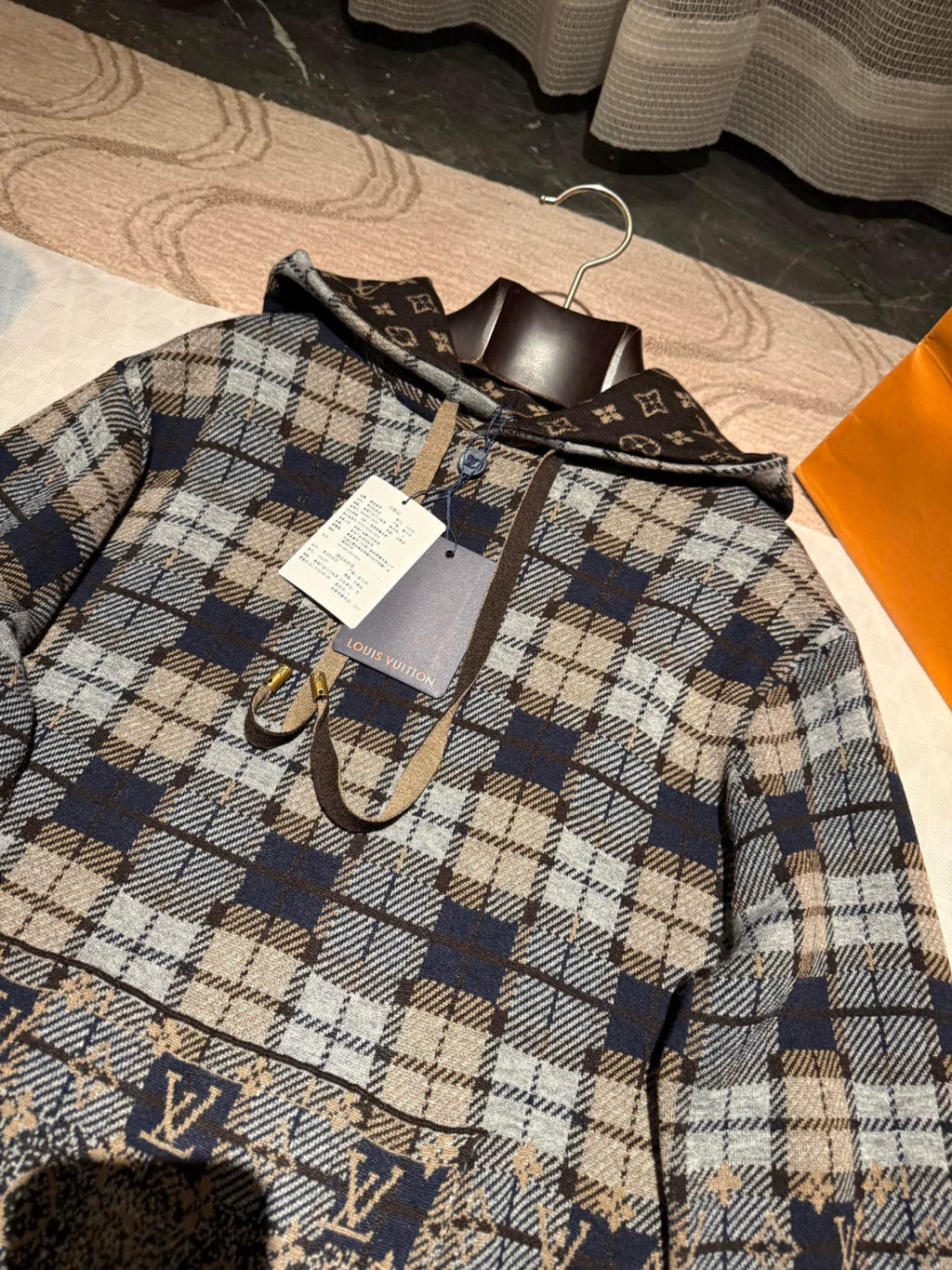 Louis Vuitton Monogram Faded Plaid Hoodie #337090