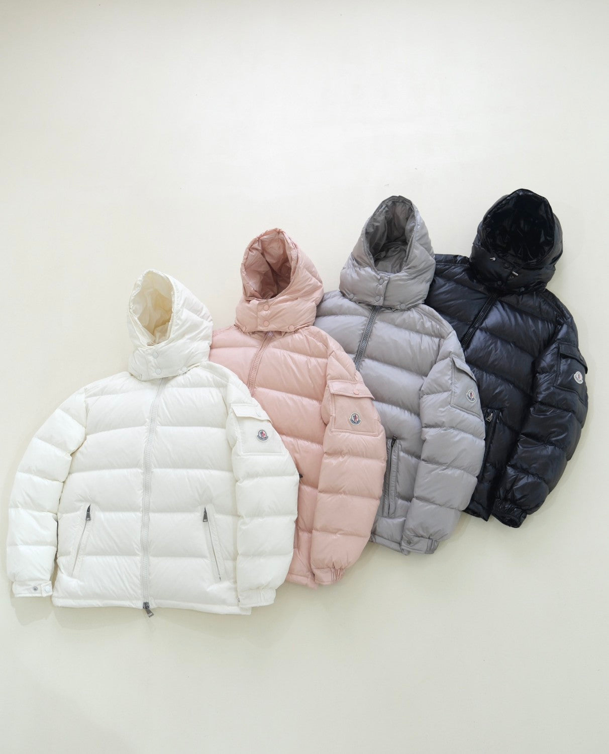 Moncler Men's Women's Maya Series Autumn And Winter Solid Color Zipper Short Warm Hooded Puffer Coat Down Jacket #71728