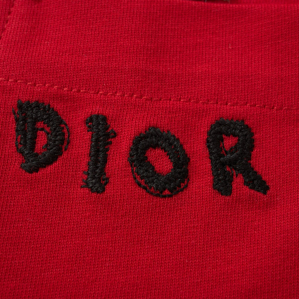 Dior Men's Summer Chest Embroidery Logo Cotton Round Neck Short Sleeve T-Shirt #97849