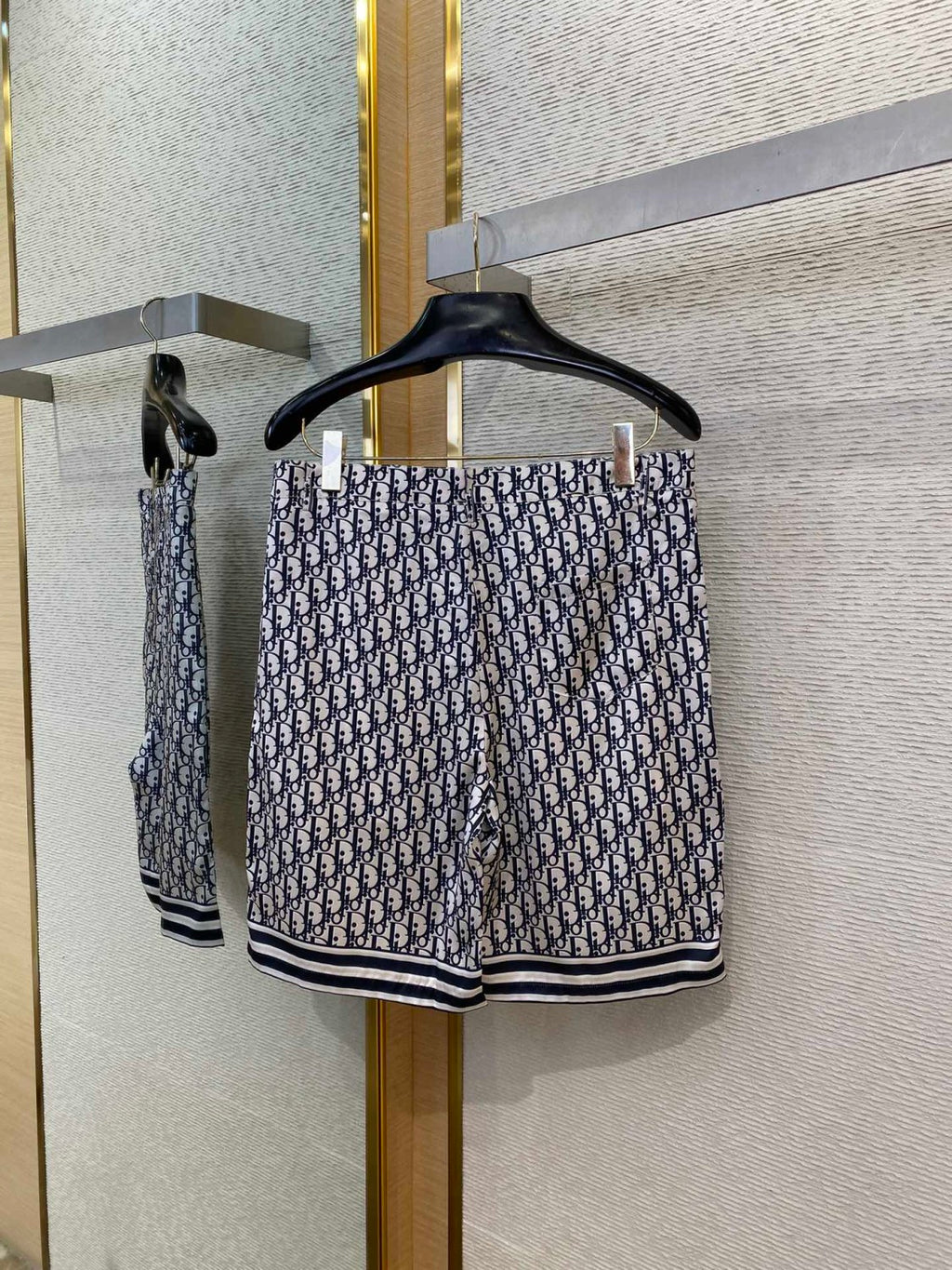 Dior Men's Summer Oblique Print Logo Pattern Short Sleeve Shirt Straight Shorts Set Comfortable Popular Wear Versatile Set Suit #81231