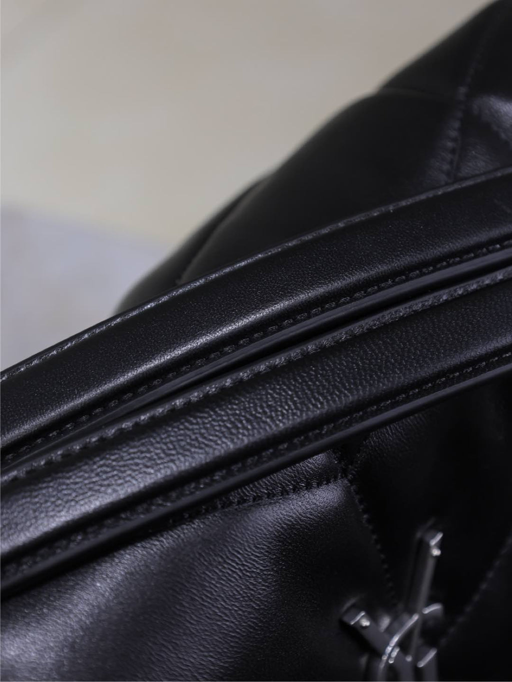 SAINT LAURENT  PUFFER TOY Handbag Black Silver Buckle Plaid Bag Stylish Elegant Sophisticated Flap Bags 7593371EL001000 #184316
