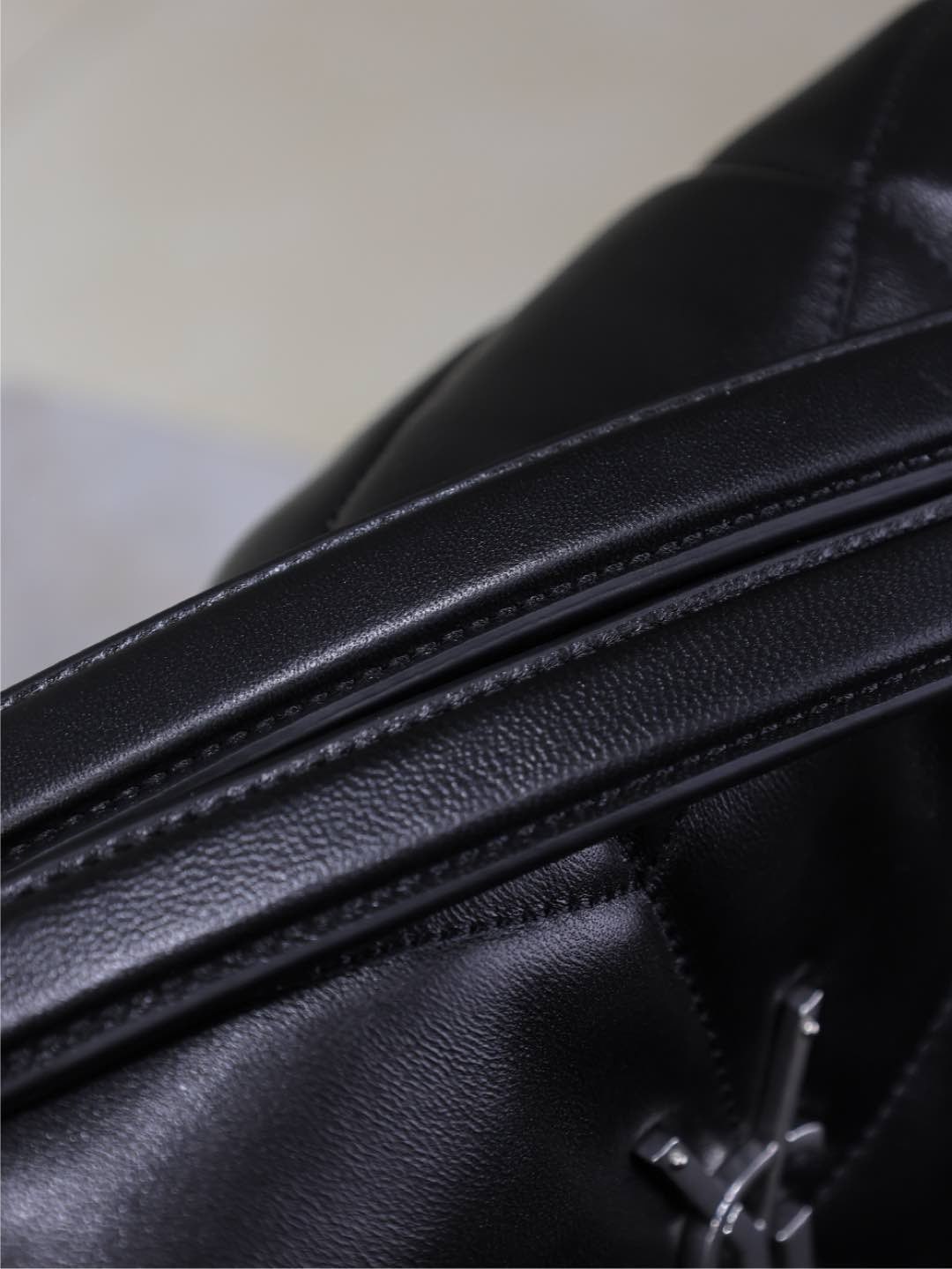 SAINT LAURENT  PUFFER TOY Handbag Black Silver Buckle Plaid Bag Stylish Elegant Sophisticated Flap Bags 7593371EL001000 #184316