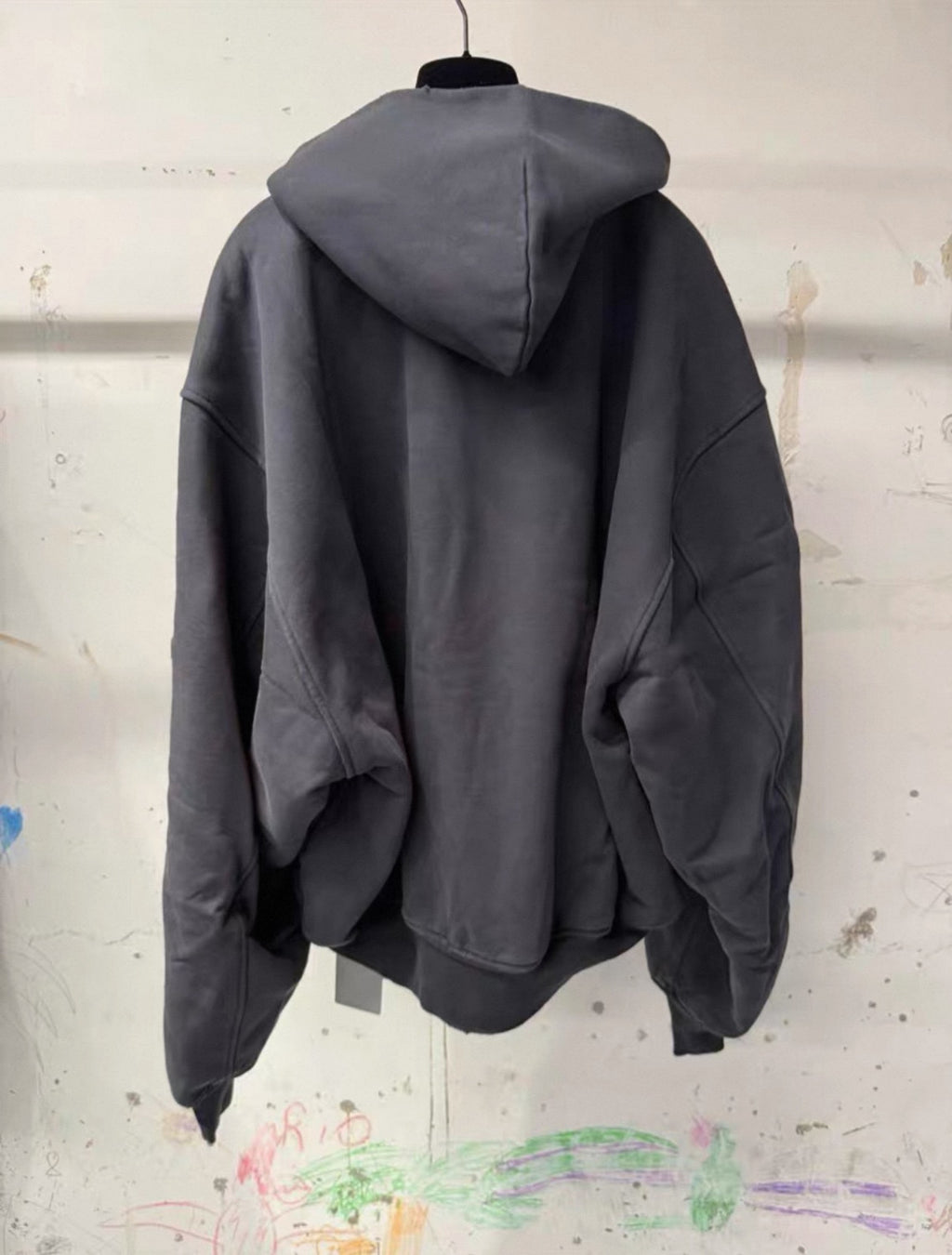 Balenciaga 25FW Men's  Hooded Bomber in Black Faded #333425