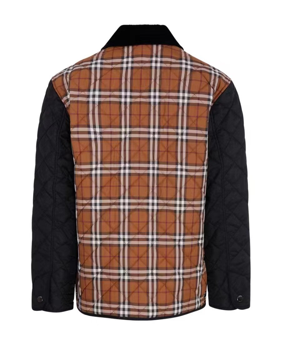 Burberry Men's And Women's Fall And Winter Color Blocking Plaid Print Single Breasted Loose Casual Long Sleeved Jacket #73144