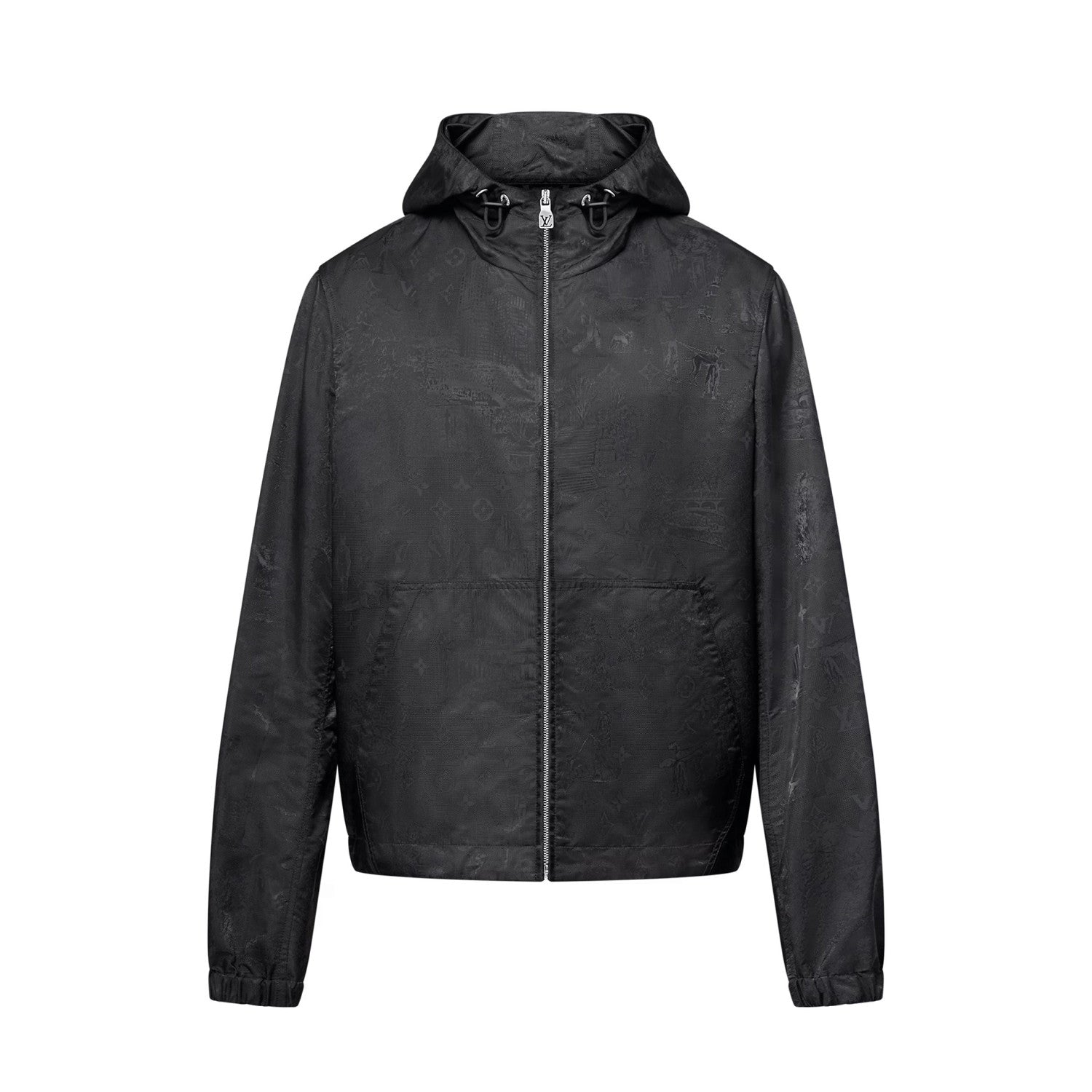 Louis Vuitton Men's Spring and Autumn Solid Color Logo Pattern Full Print Zipper Hooded Long Sleeve Jacket #76377