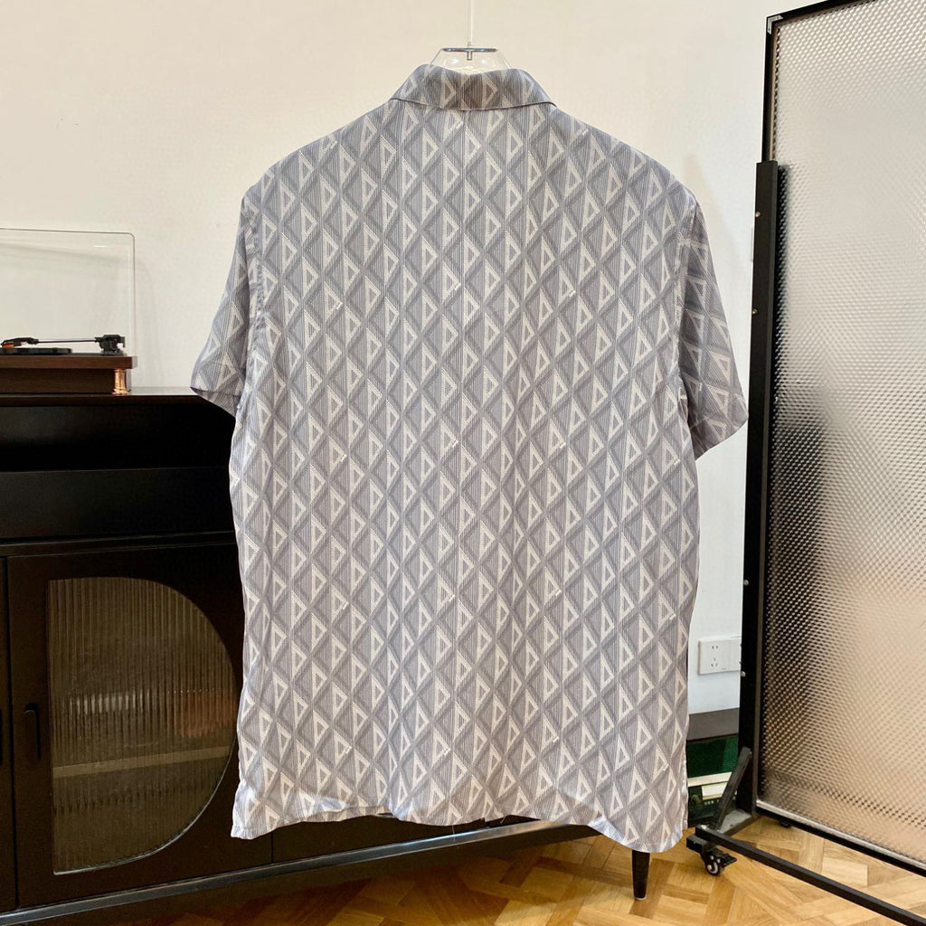 Dior Geometric Pattern Short Sleeved Shirt Shorts Set Suit #94445