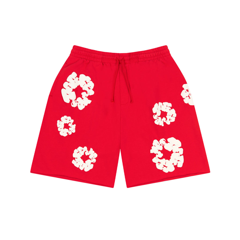 Denim Tears Men's And Women's Summer Fashion Casual Solid-color Printed Pattern Waist Elastic Drawstring Loose Fit Relaxed Shorts #79534