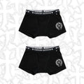 NlGO Chrome Hearts Men's And Women's Pure Color Sanskrit Print Cotton High Elasticity Boxer Briefs Underwear #77394