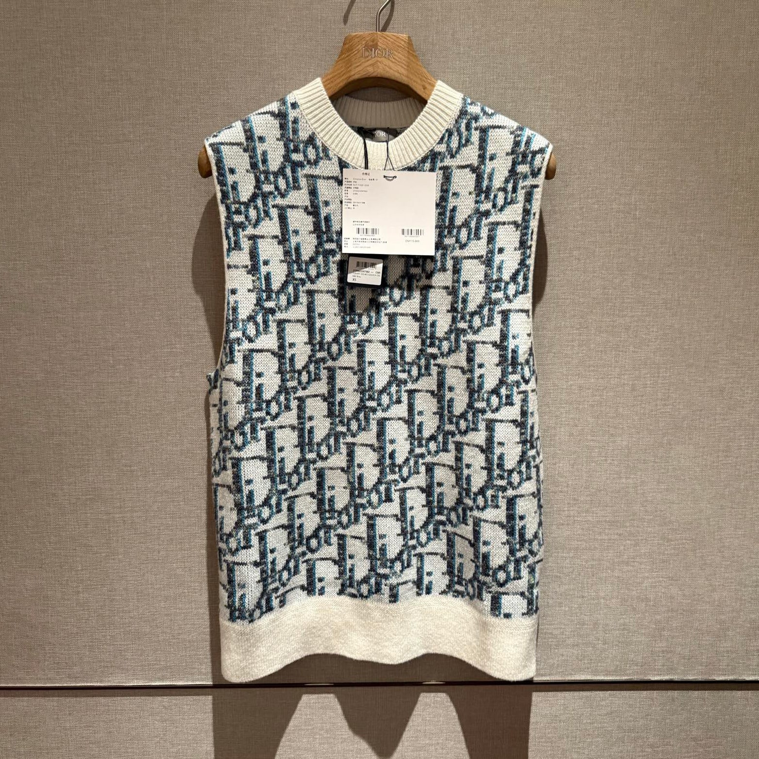 Dior Men's And Women's Spring/Summer Fashion Casual Letter Print Round Neck Sleeveless Wool Knitted Vest Sweater #78297