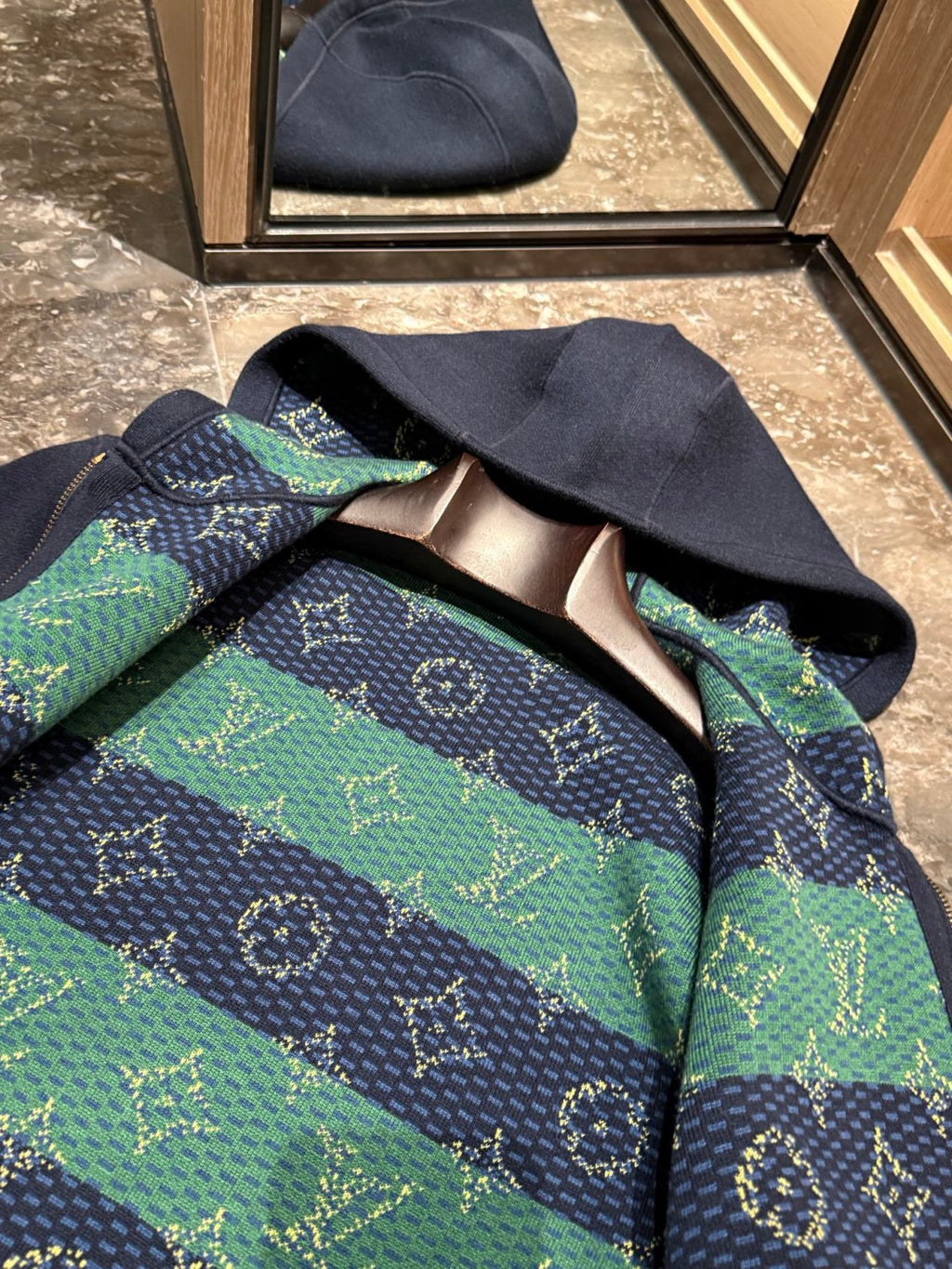 Louis Vuitton MONOGRAM Men's Spring/Fall Fashion Casual Hooded Zipper Letter Print Reversible Jacket #331359