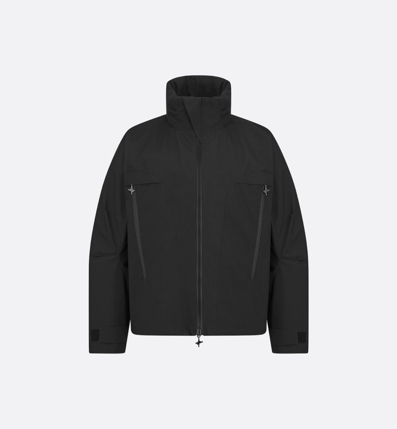 Dior And Lewis Hamilton Parker Coat Men's Fall And Winter Hooded Zipper Black Jacket Fashion Trend Logo Short Jacket #81418