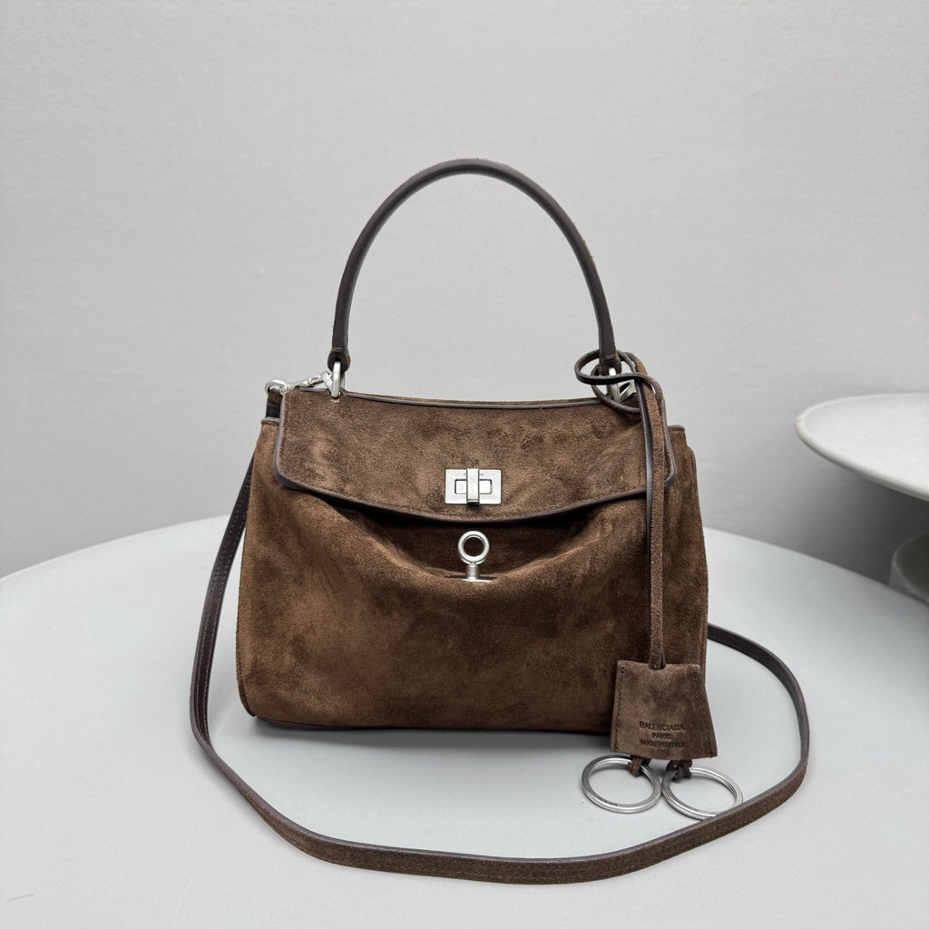 Balenciaga RODEO Women's Fashion Classic Solid Color Suede Tote Bag Small Medium Large Handbag Tote Bag Bags #78954  7897722AB4G2308