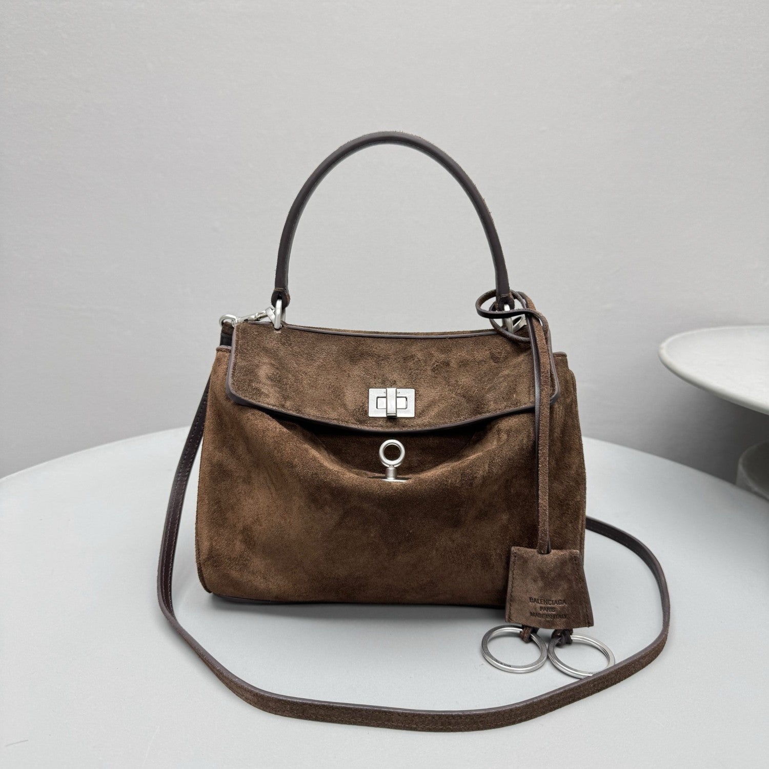 Balenciaga RODEO Women's Fashion Classic Solid Color Suede Tote Bag Small Medium Large Handbag Tote Bag Bags #78954  7897722AB4G2308