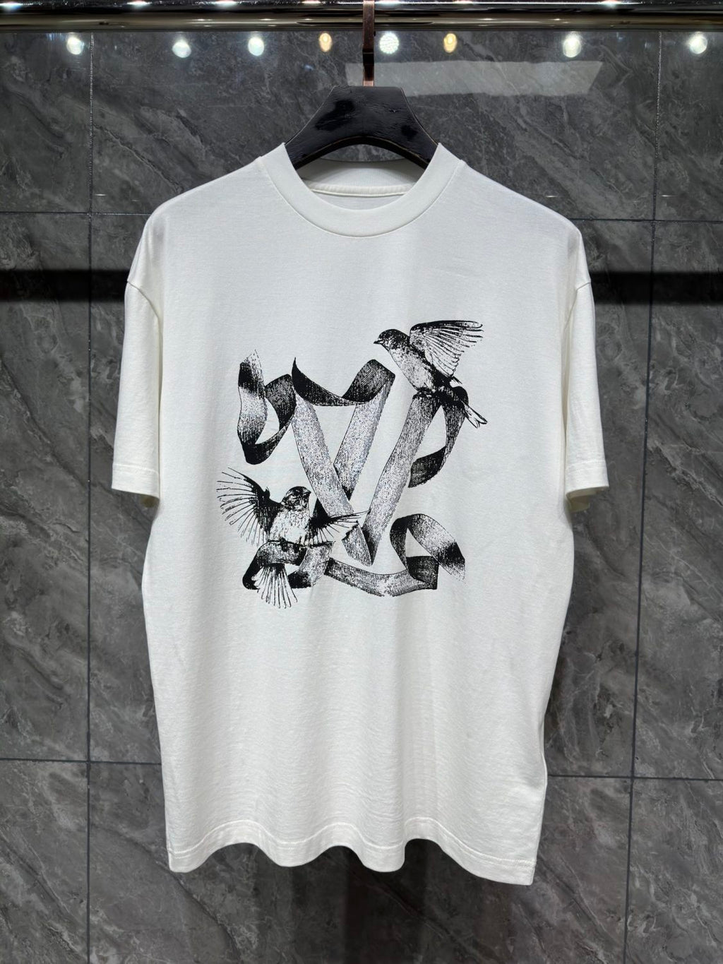 Louis Vuitton Loose Cotton Printed Short Sleeved T-Shirt #21716