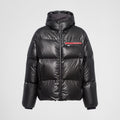 Prada Light Nylon Hooded Puffer Jacket Zip Down Coat #96333
