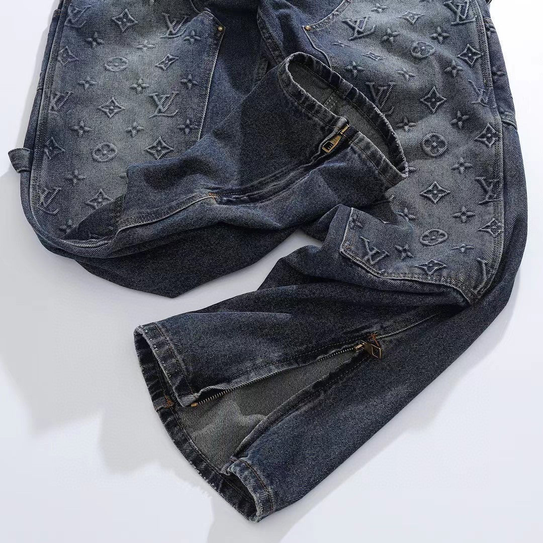 Louis Vuitton Workwear Denim Jacket Carpenter Pants Spring Autumn Long Sleeved Coat And Set #96337