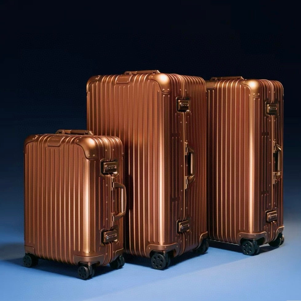 Rimowa Men's Women  Fashion Casual Solid Color Retro Adjustable Height Trolley Suitcase Luggage #78993