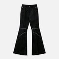 Rick Owens Men's Dark Style Trend Zipper God Pants Skinny Leg Long Flared Trousers Trendy High Street Men's Clothing Ngvp #1994