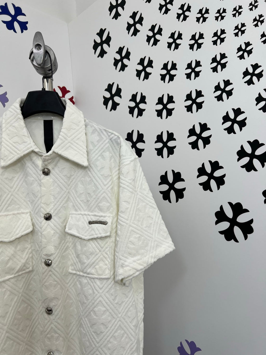Chrome Hearts Terry Jacquard Short-sleeved Shirt #375817