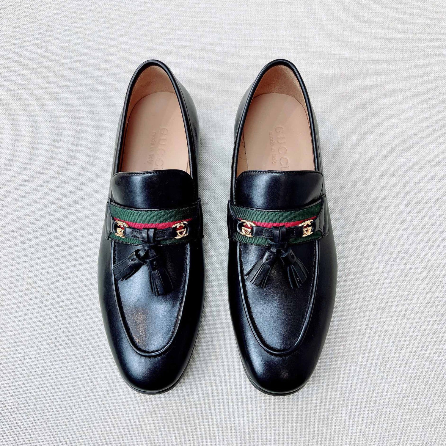 Gucci Men's & Women's Spring/Fall Fashion Casual Round Toe Slip On Leather GG Pattern Leisure Business Shoes #78666