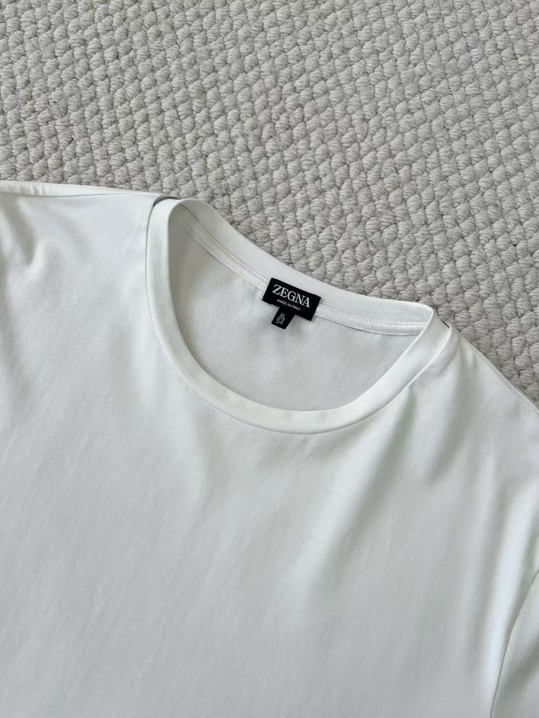 Ermenegildo Zegna Men's Summer Solid Color Cotton Crew Neck Short Sleeve T-Shirt - Breathable & Casual Summer Wear #75691