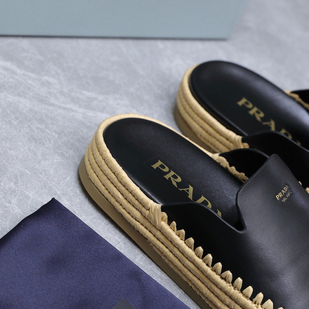 Prada Leather Mules #380309