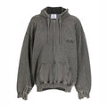 Vetements Men's Logo Embroidery Fall And Winter Cotton Long Sleeve Loose Zipper Hooded Coat Ngvp #6927