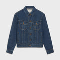 Celine Men's And Women's Spring And Autumn Solid Color Letter Print Single Breasted Long Sleeved Denim Jacket #77737