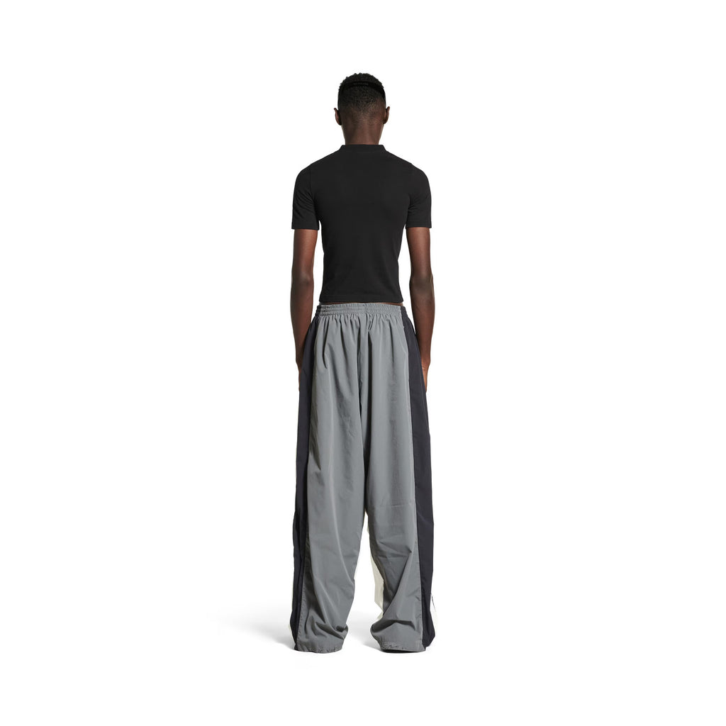 Balenciaga Men's Faded Black 50/50 Tracksuit Jacket Spring/Fall Zipper Long-Sleeve Outerwear Casual Patchwork Stretch Relaxed-Fit Sweatpants #81565