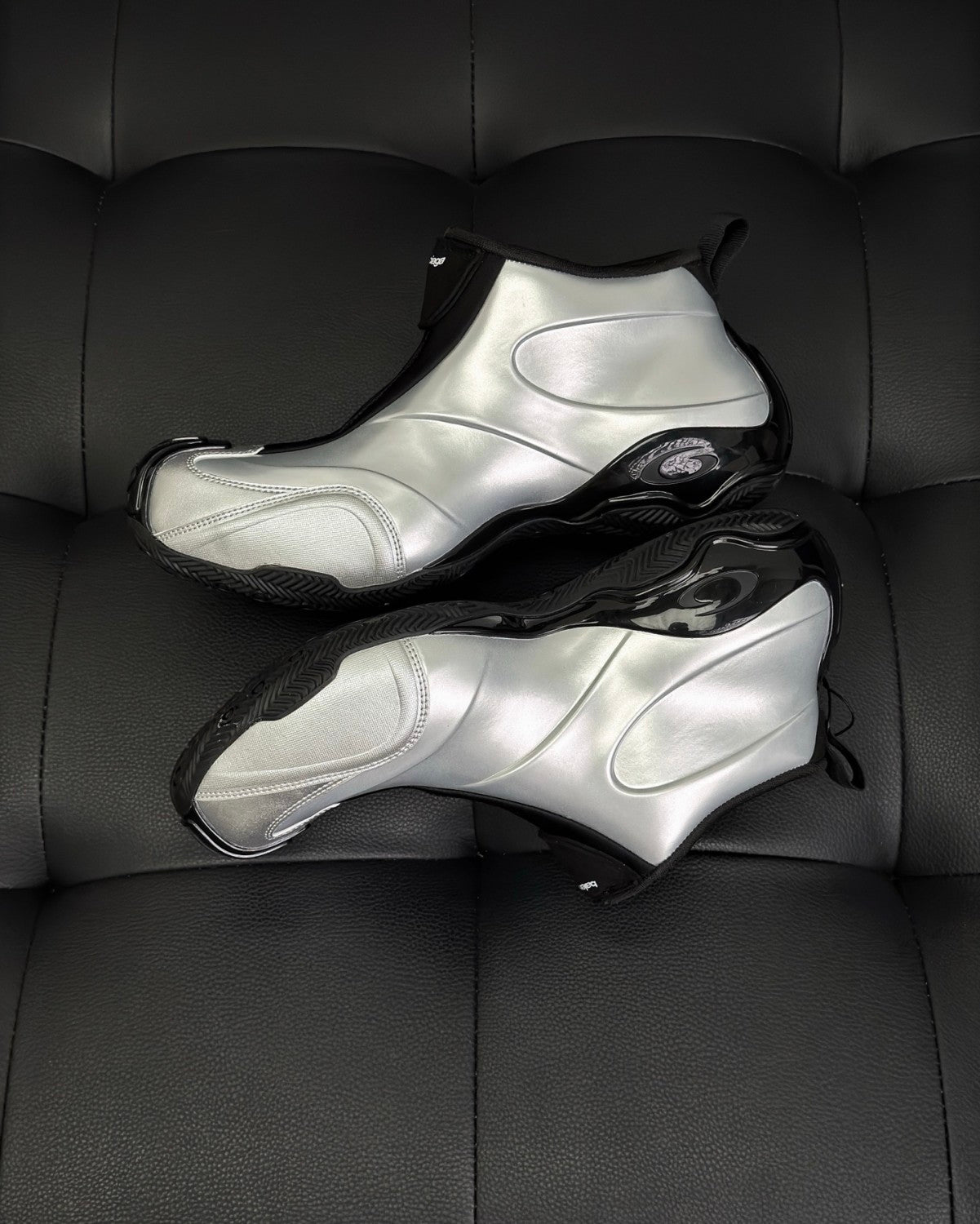 Balenciaga Basketball White Distressed Round Toe Zipper Basketball Shoes #332802