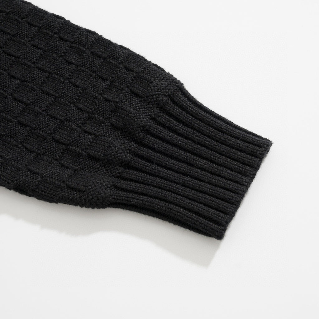 Louis Vuitton Damier Polo Neck Knitted Long Sleeve Pullover Sweater #21884