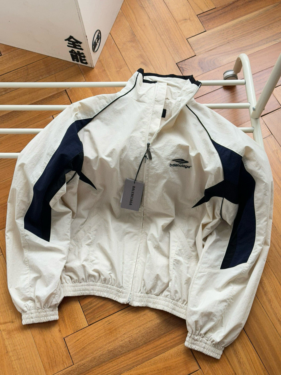 Balenciaga Men's And Women's Spring And Autumn Logo Letter Printing Color Collision Collar Loose Fit Jacket #98759