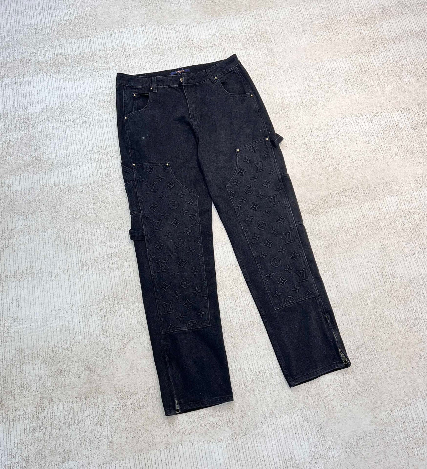 Louis Vuitton Denim Buckle Up Jacket And Pants Set #22157