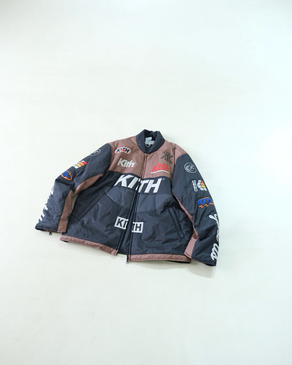 Brixton Men's Fall/Winter Fashion Casual Color-Blocked Letter Icon Lightweight Cotton Jacket Biker Jacket #79533
