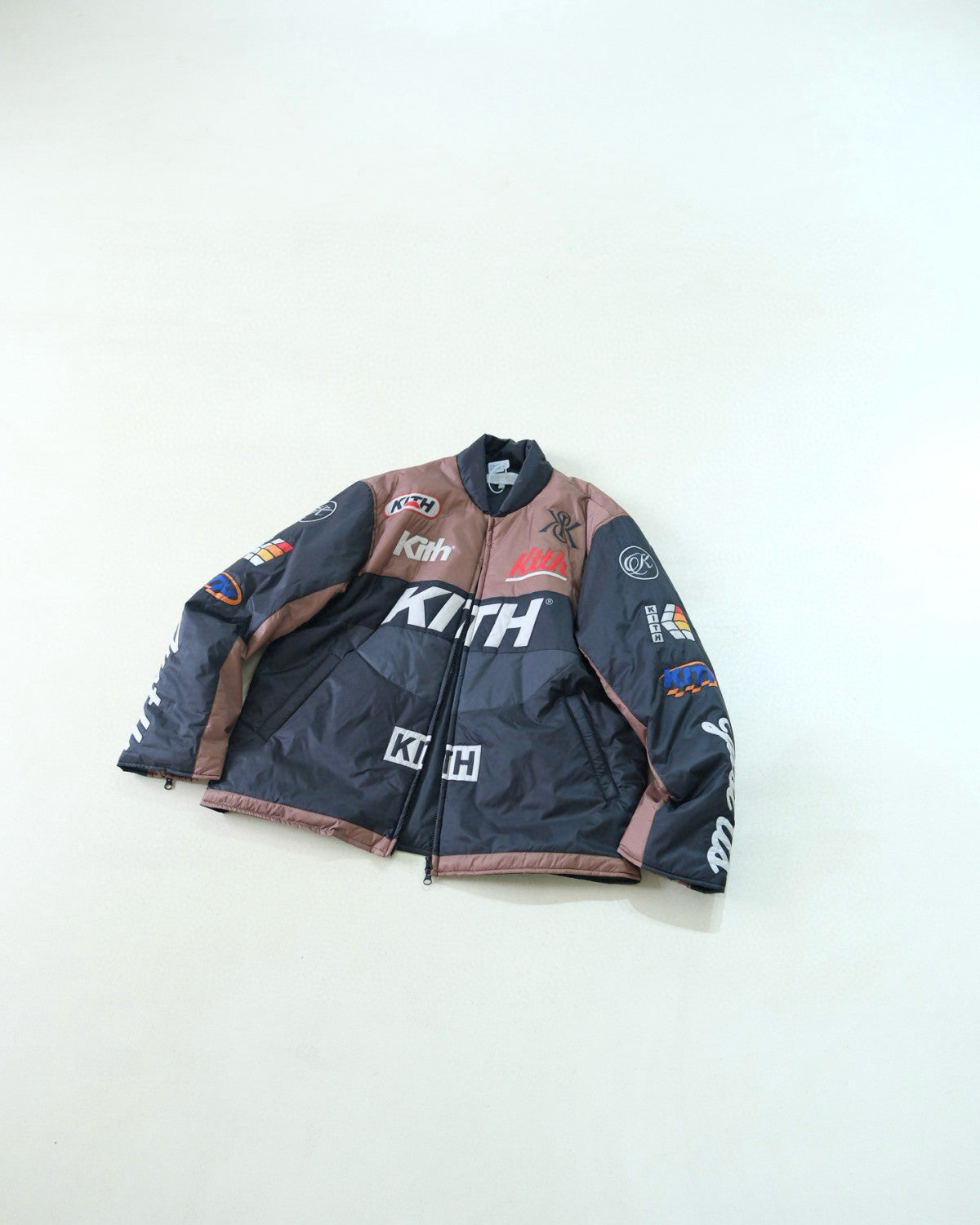 Brixton Men's Fall/Winter Fashion Casual Color-Blocked Letter Icon Lightweight Cotton Jacket Biker Jacket #79533