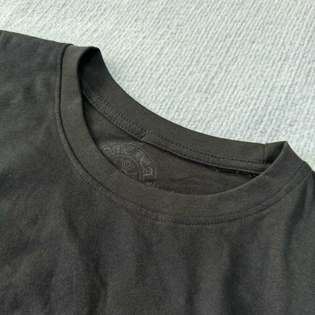 Chrome Hearts Men's Summer Solid Color Sanskrit Print Round Neck Cotton Short Sleeve T-Shirt #77172