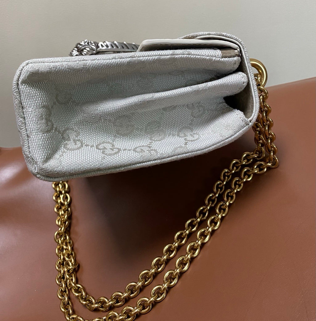 GUCCI Dionysus Medium Shoulder Bag GG Canvas #383686