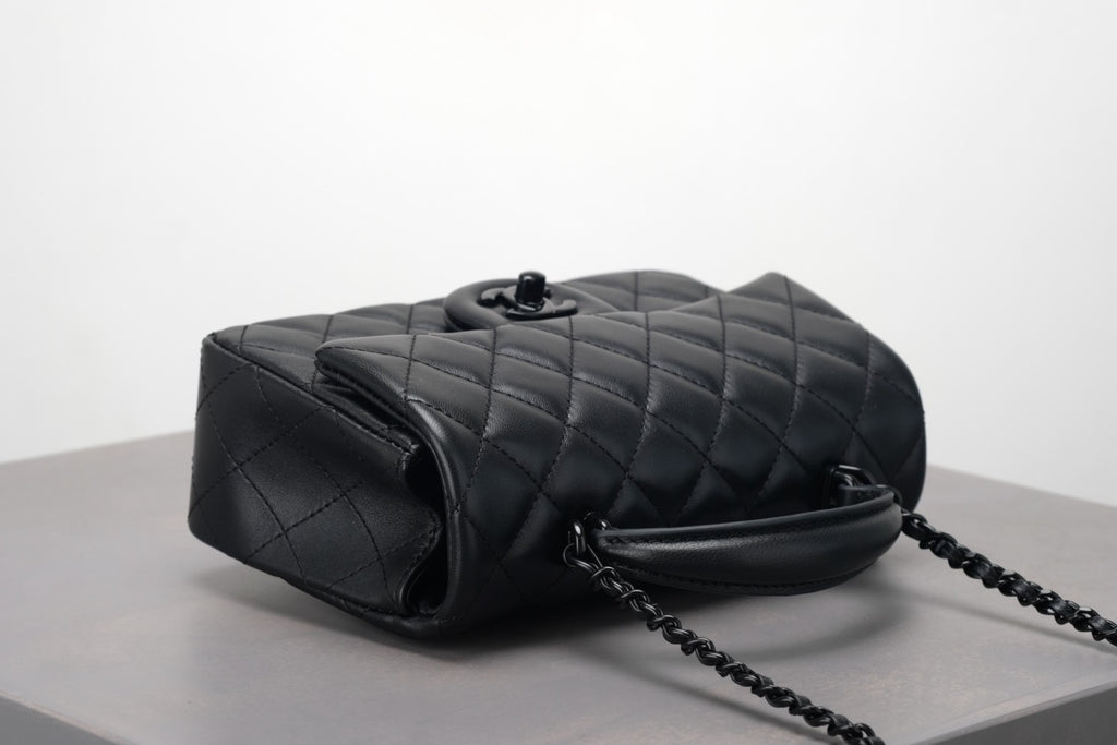 Chanel So Black Quilted Lambskin Mini Rectangular Classic Single Flap #378297