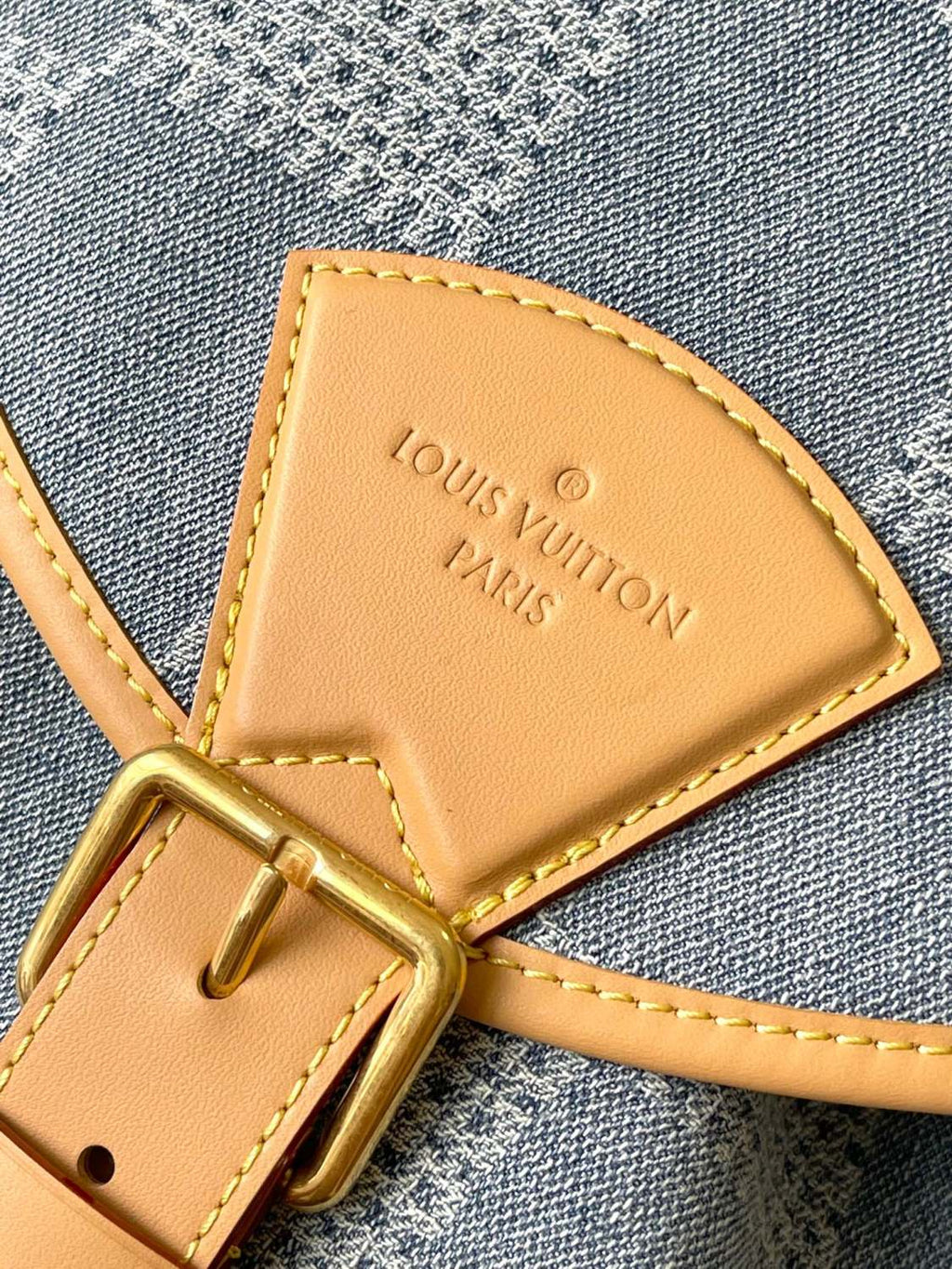 Louis Vuitton MONTSOURIS Men's Solid Colour Tessellated Printed Denim Shoulder Bag Backpacks Bags #76846