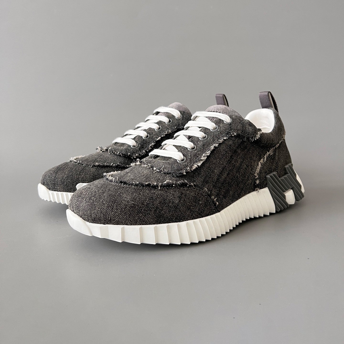 Hermes Bouncing Men's And Women's Spring/Summer Fashion Casual Round Toe Lace Up Low Top Canvas Casual Shoes #78411