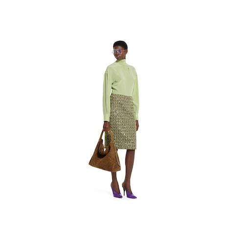 Gucci Beatrix Large Tote Bag Brown Gg Suede Material Gold Horseneck Buckle Shoulder Backpack Exquisite And Elegant Women's Bags #193451