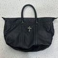 Chrome Hearts 925 Sterling Silver Cross Large Capacity Travel Duffle Bag Elegant Clutch Bag Luxury Black Tote Bags #81949A