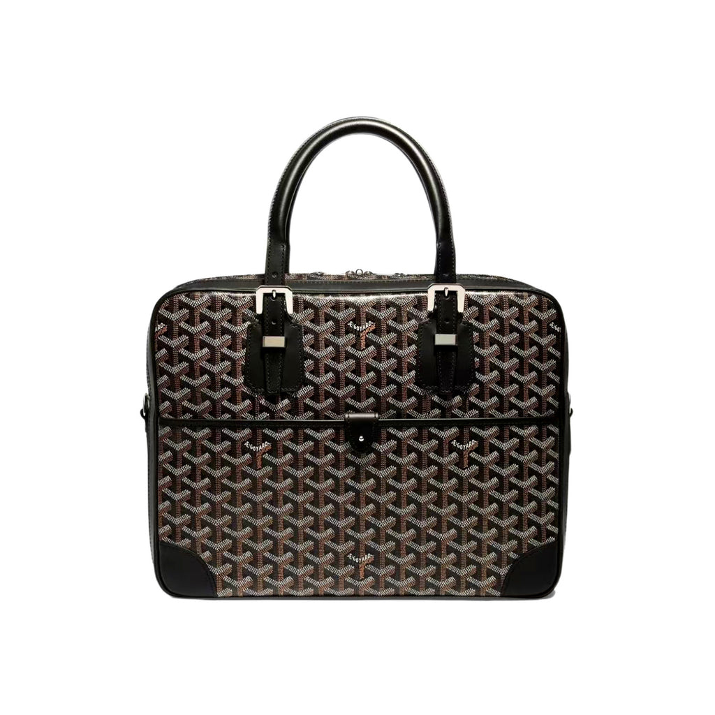 Goyard Men's & Women's Fashion Classic Distressed Full Print Zipper Closure Leather Handle Briefcase Tote Bag Bags #79434