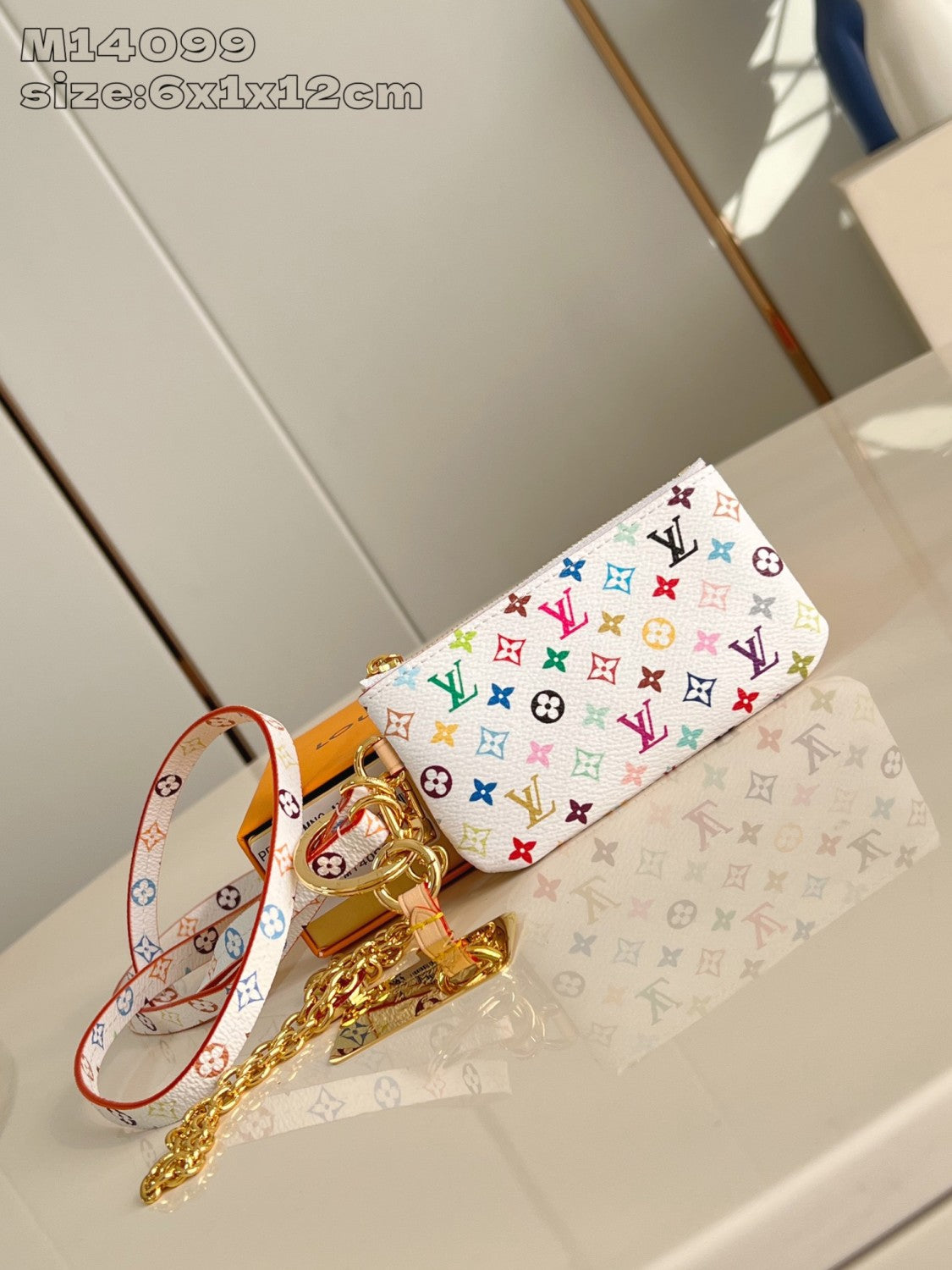 Louis Vuitton LV x TM Women's Chain Shoulder Strap Colorful Printed Shoulder Slanting Cell Phone Bag Bags #75244