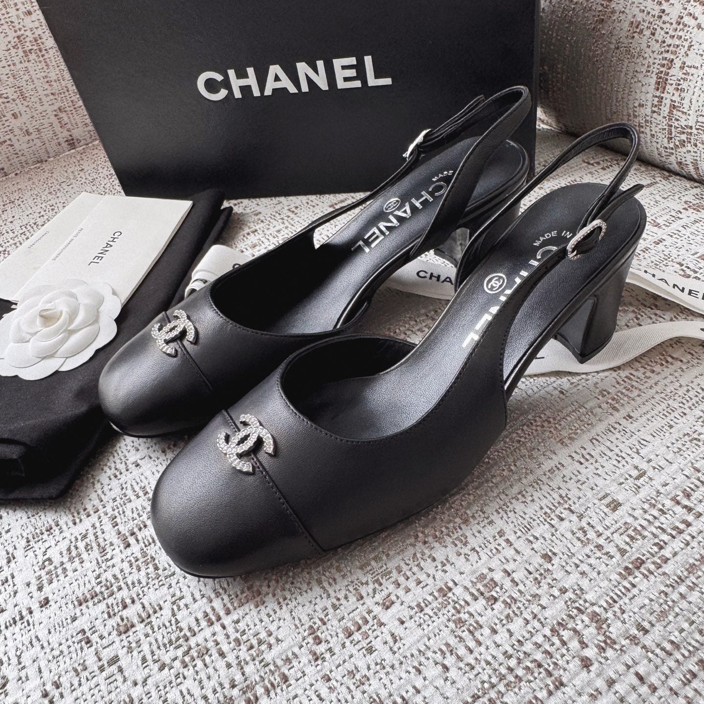 Chanel Cc Diamond Logo Lambskin High Heel Sandals #336670